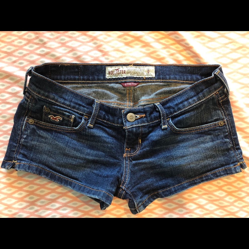 Hollister low rise stretch short shorts sz 0